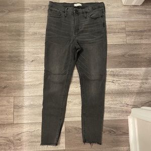 Madewell 9" mid-rise skinny jeans, size 31, black/gray